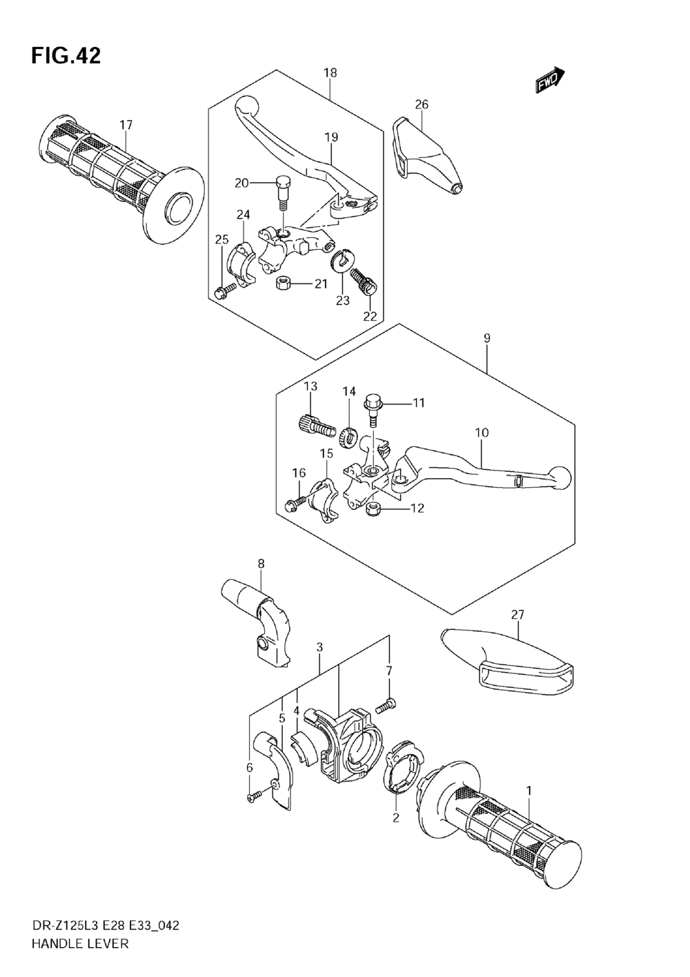 Handle lever (dr-z125l3 e33)