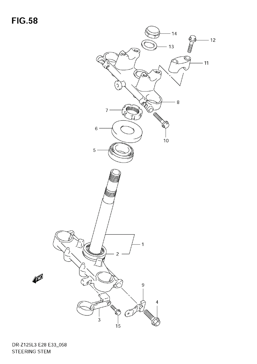 Steering stem (dr-z125l3 e28)