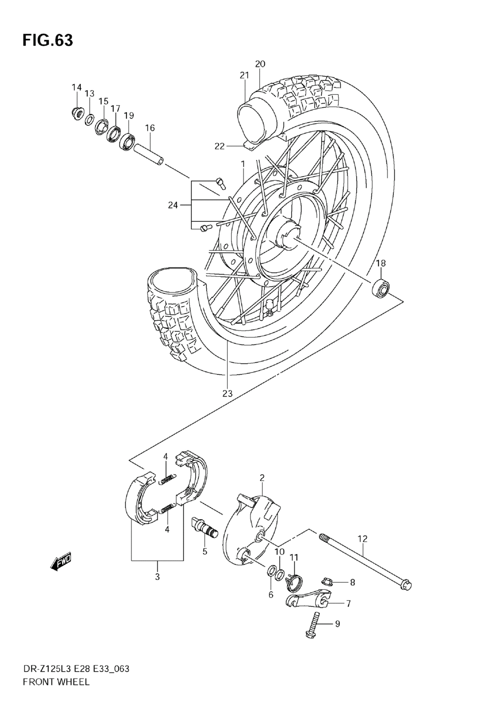 Front wheel (dr-z125l3 e33)