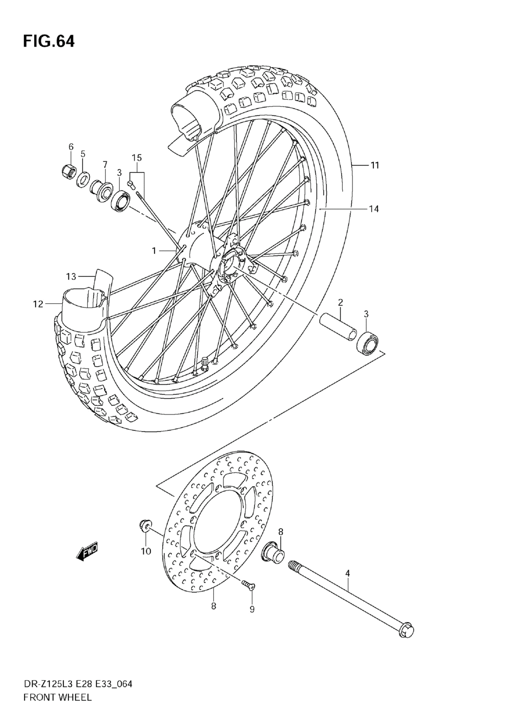 Front wheel (dr-z125ll3 e28)