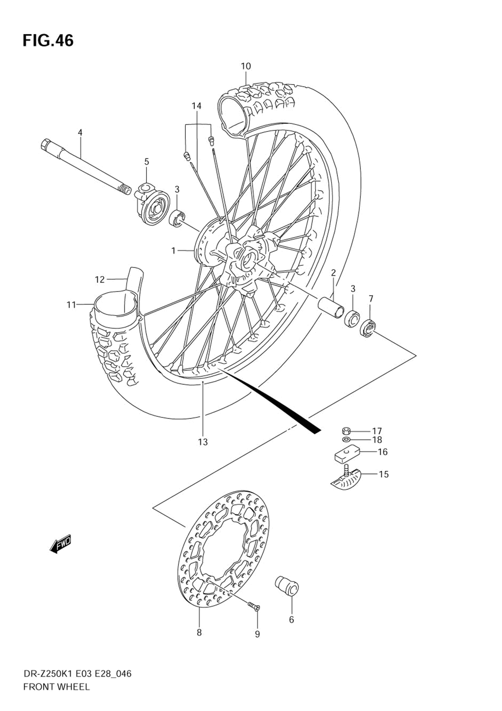 Front wheel (model k1_k2_k3_k4)