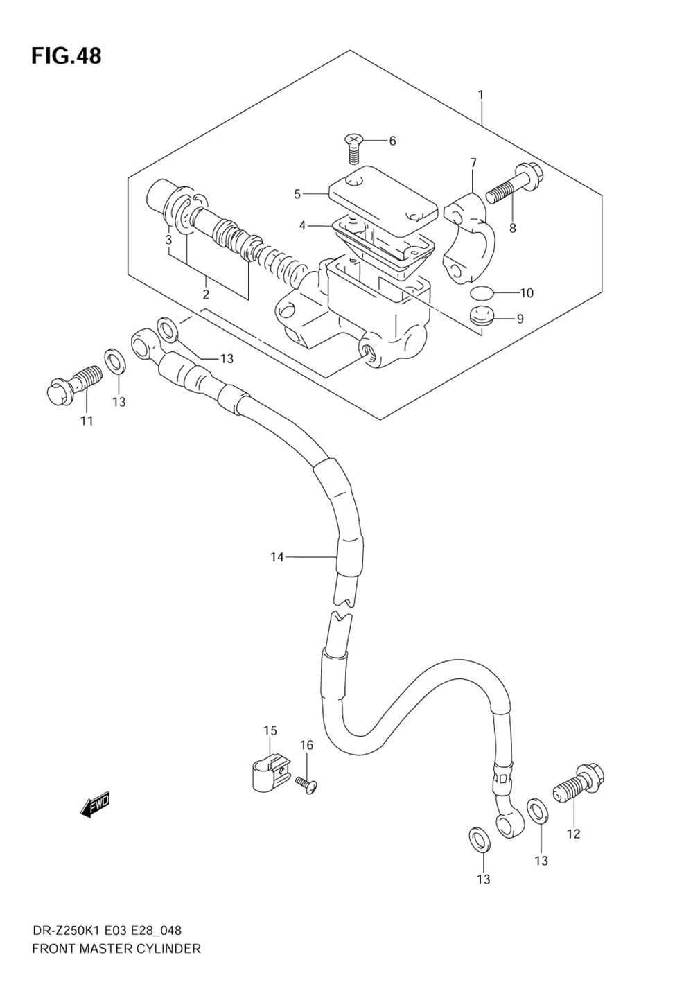 Front master cylinder