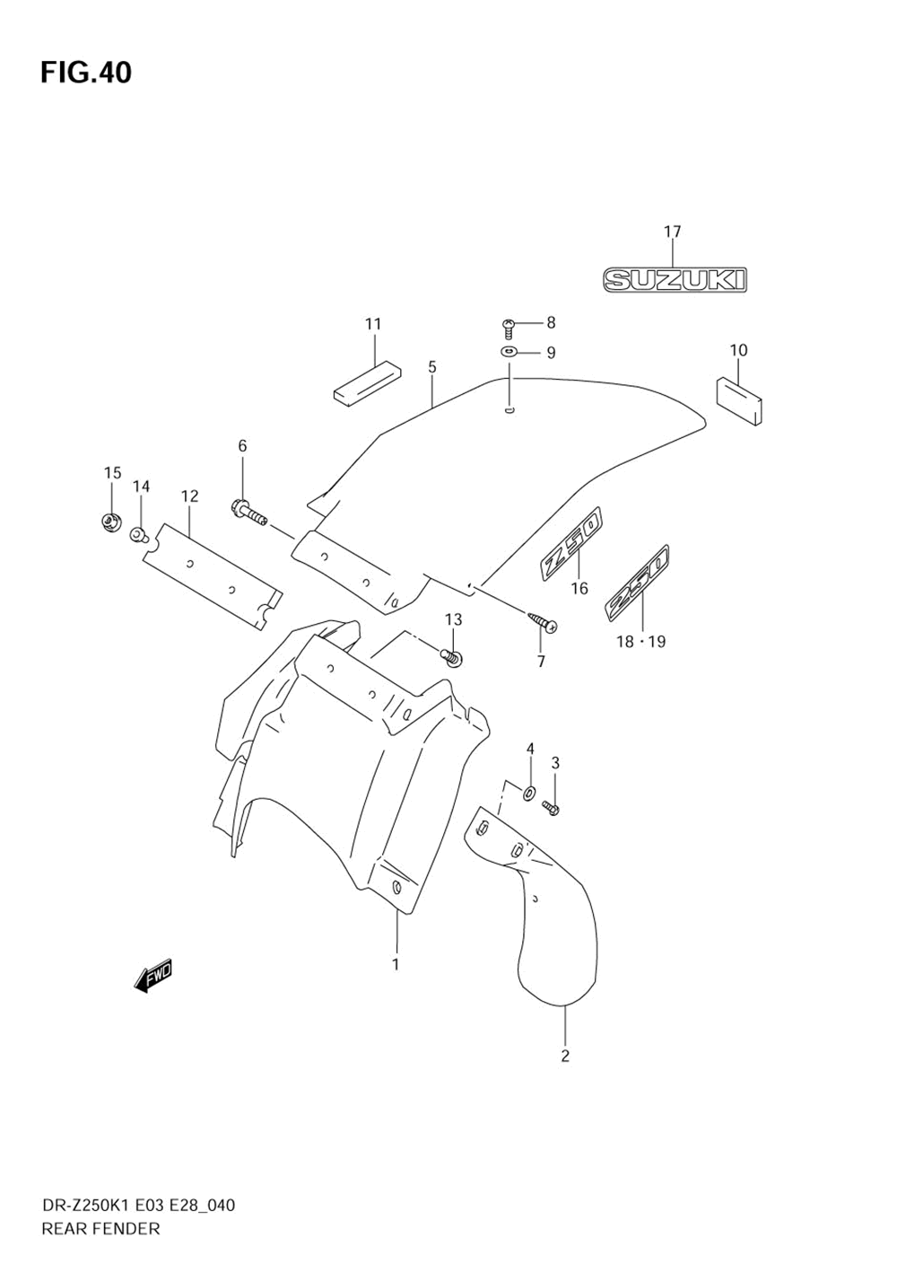 Rear fender