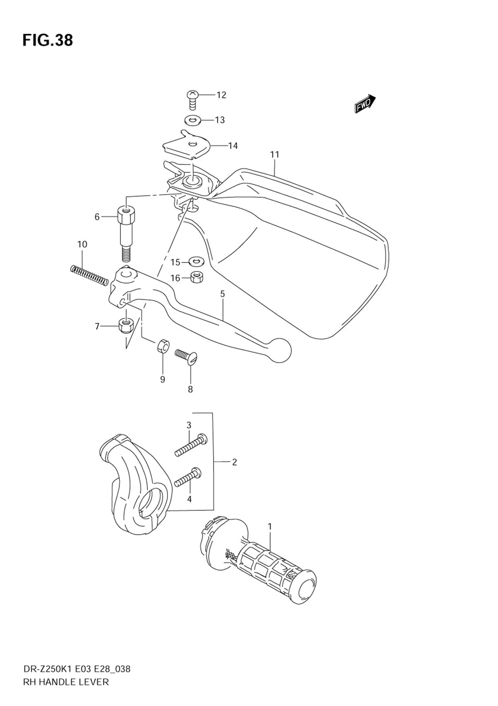 Rh handle lever