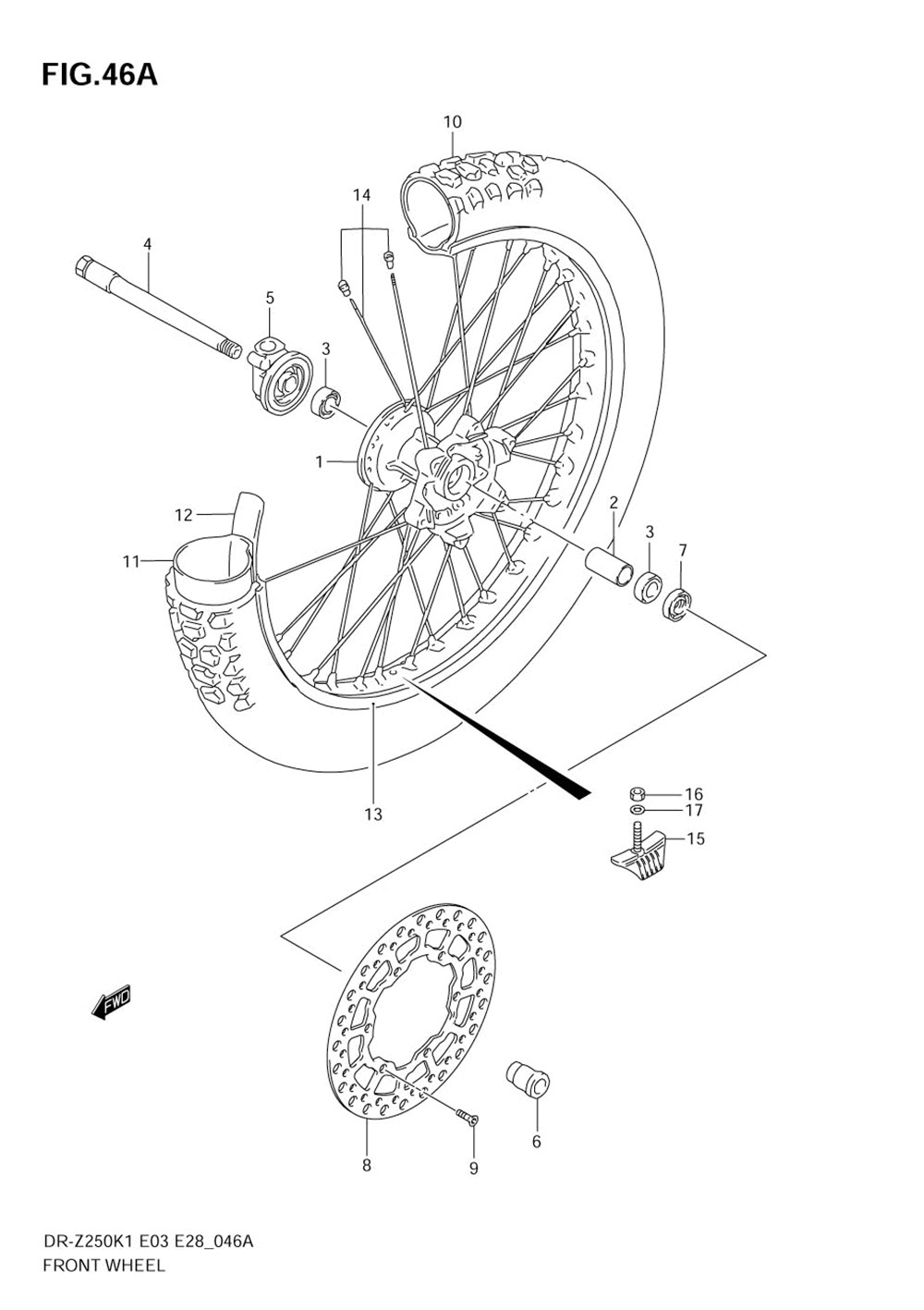 Front wheel (model k5)