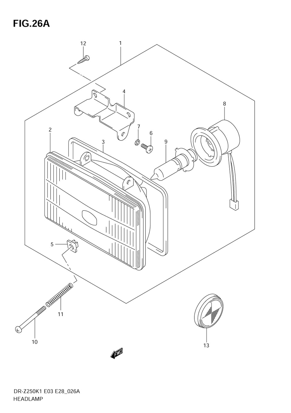 Headlamp (model k2_k3_k4_k5)