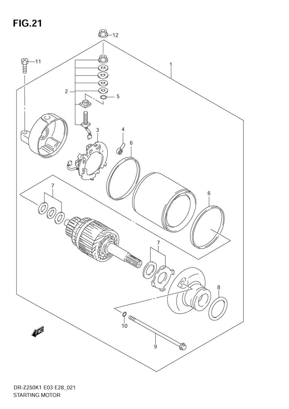 Starting motor