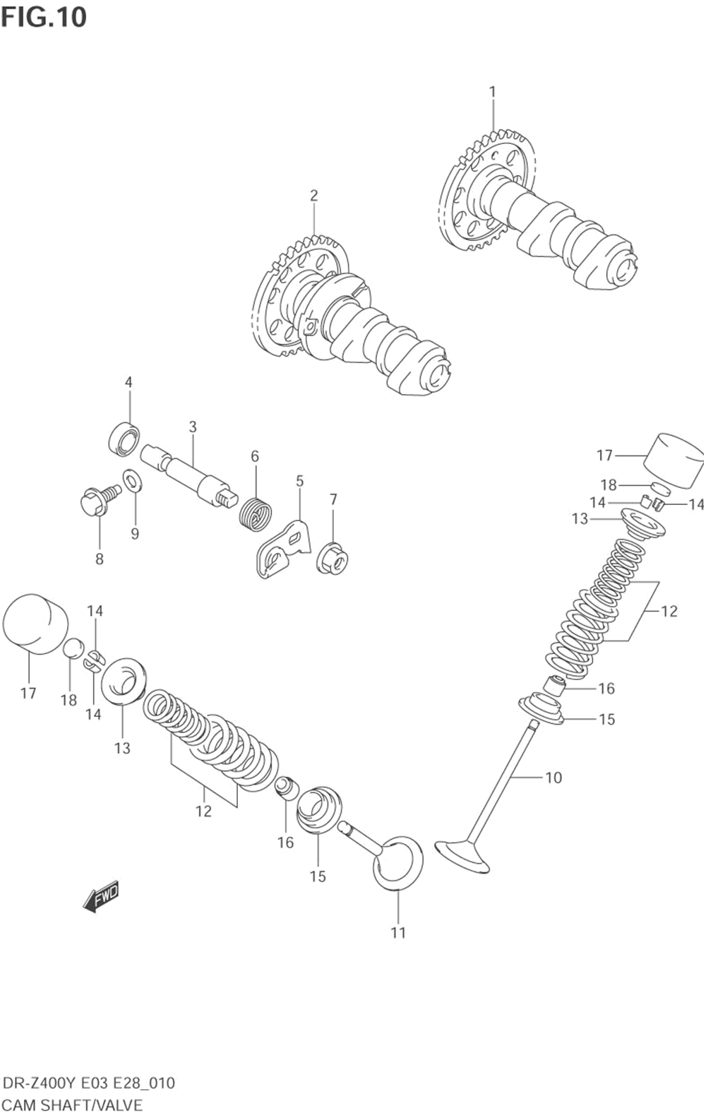 Cam shaft - valve