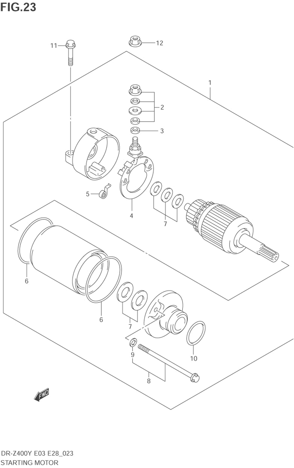 Starting motor (dr-z400ey_ek1_ek2_ek3_ek4)