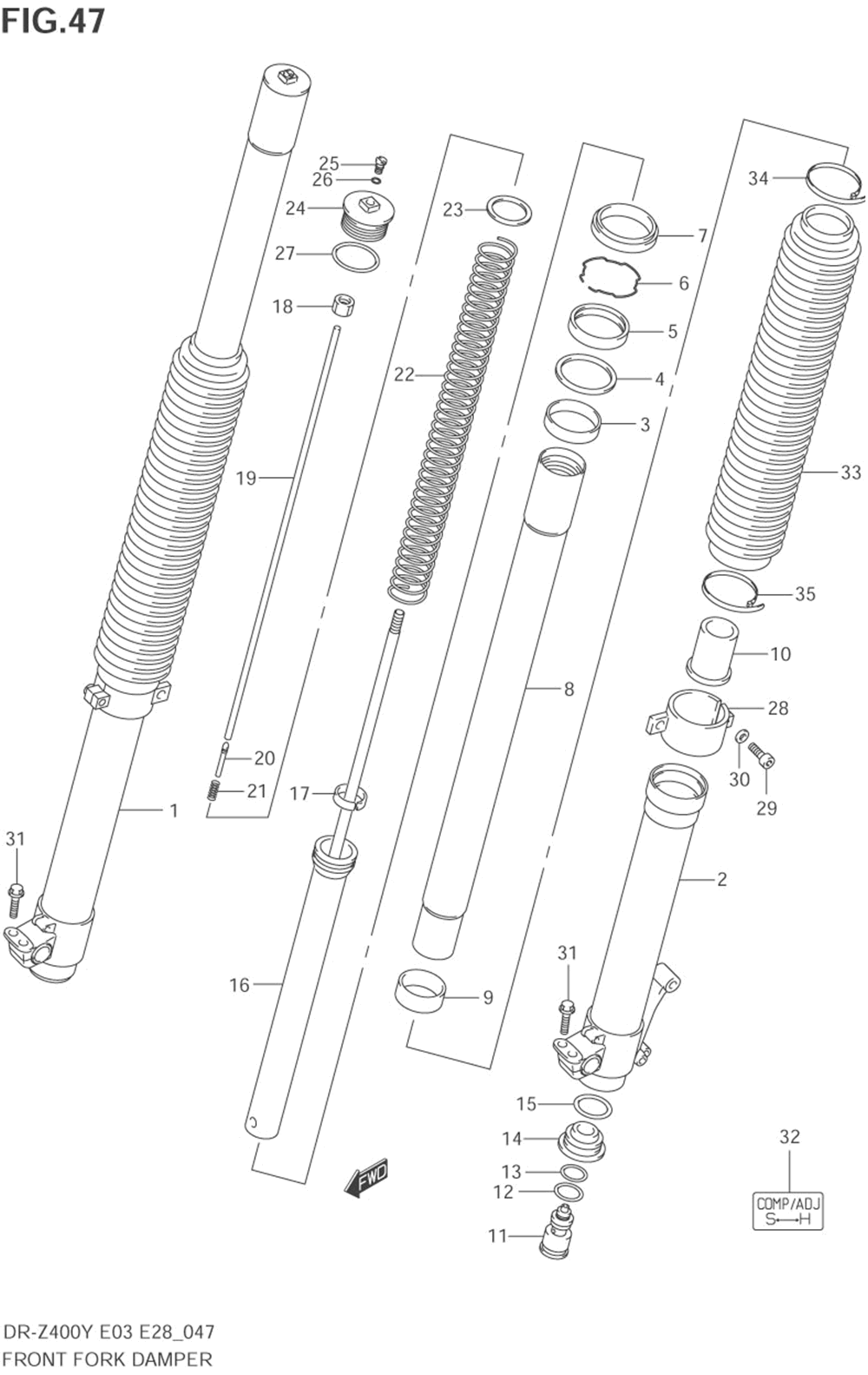 Front fork damper