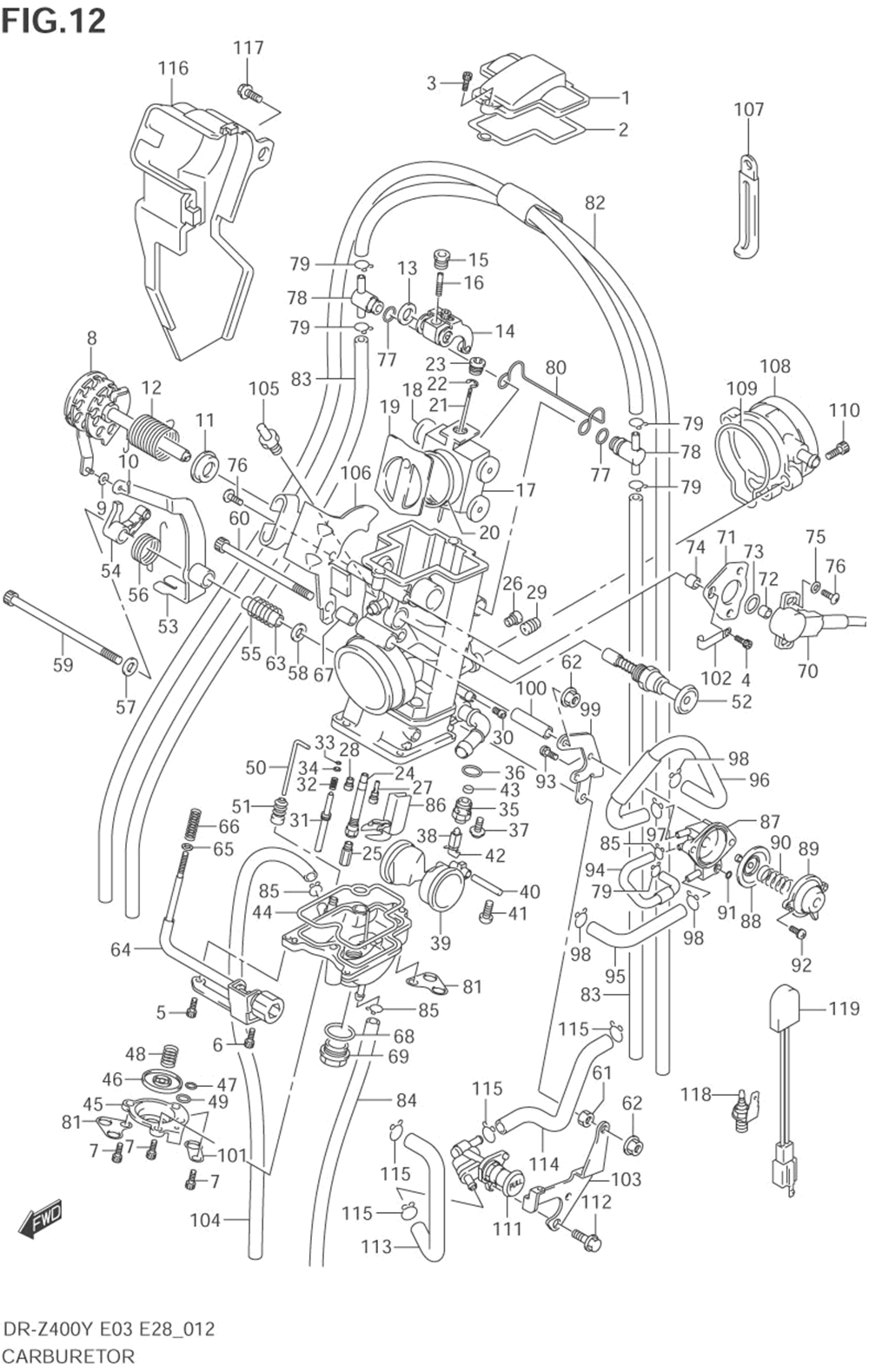 Carburetor (model y_k1_k2)