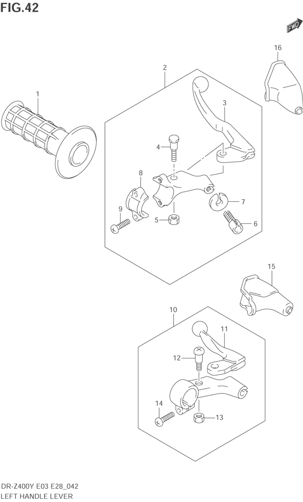 Left handle lever (dr-z400y_k1_k2_k3_k4)