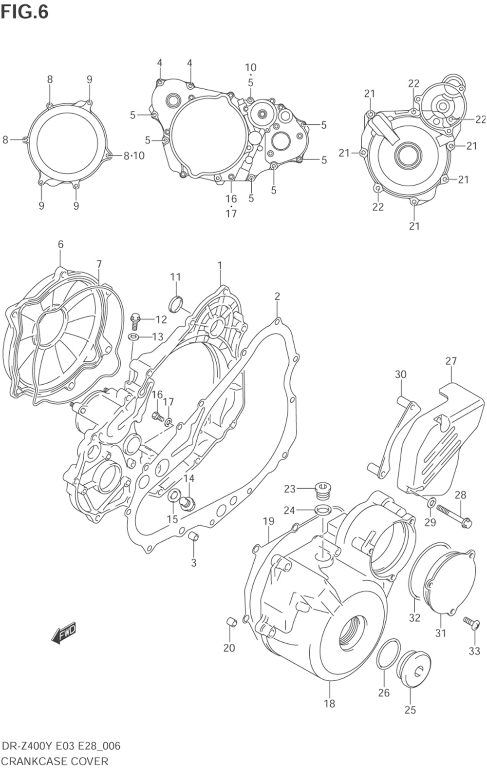 Crankcase cover (dr-z400ey_ek1_ek2_ek3_ek4)