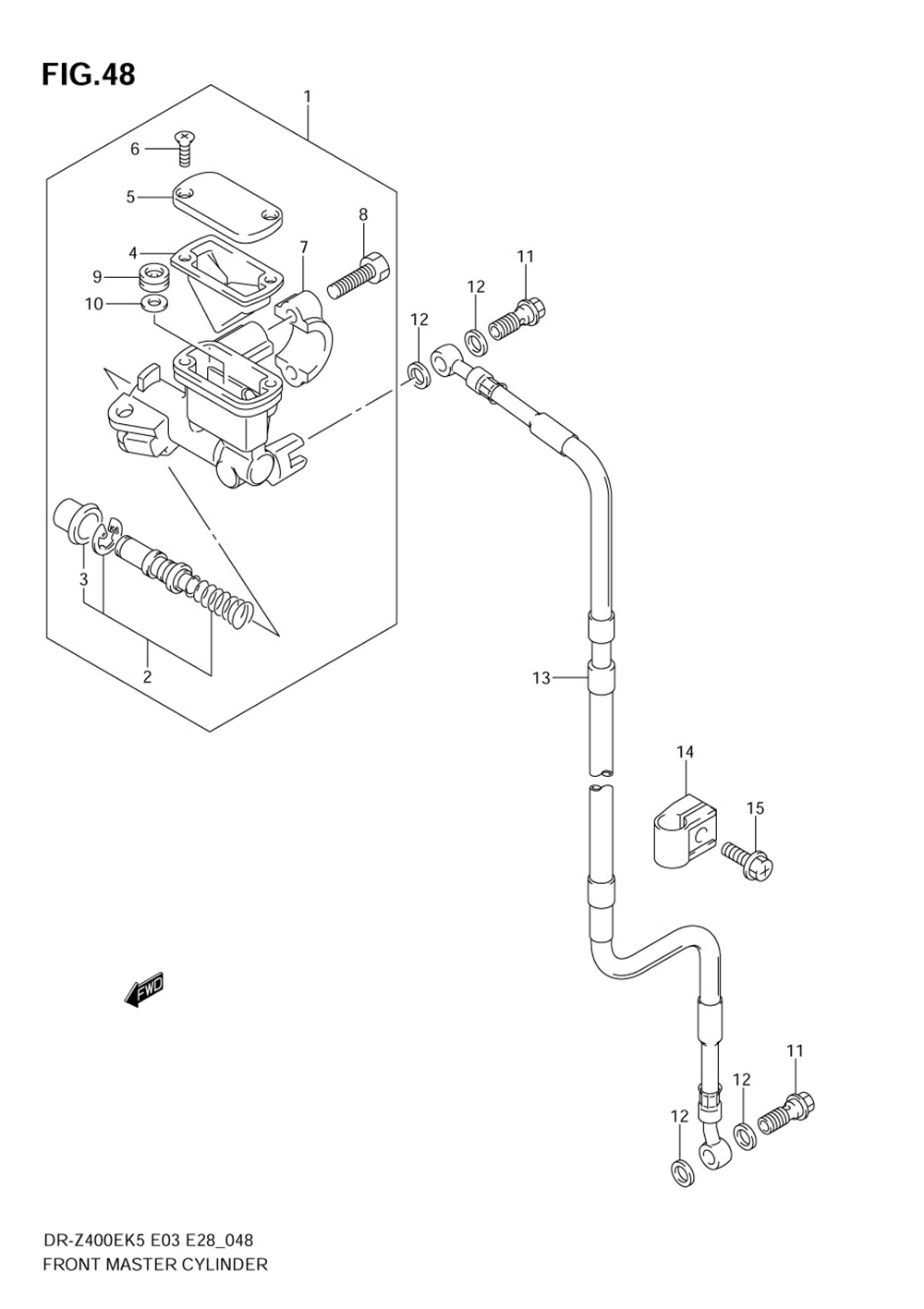 Front master cylinder