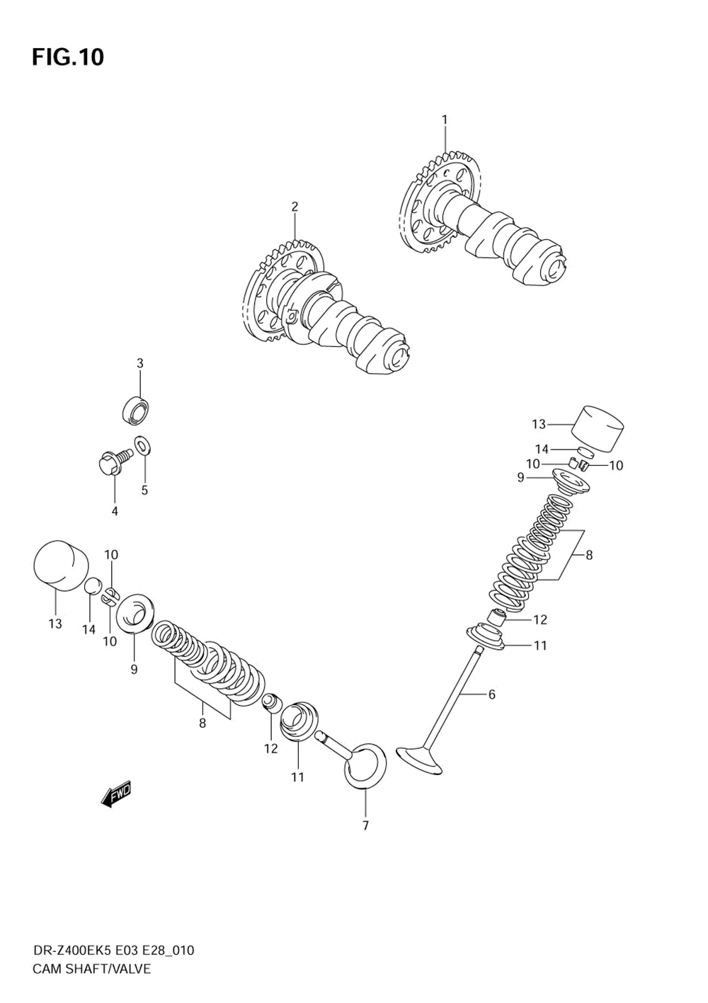 Camshaft - valve