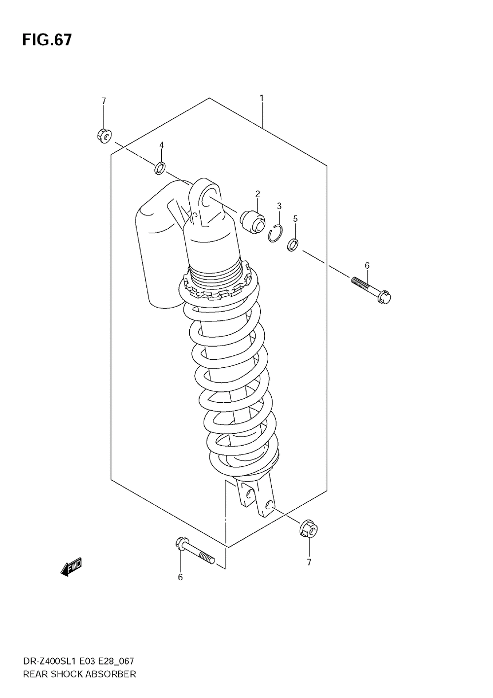 Rear shock absorber (dr-z400sl1 e33)