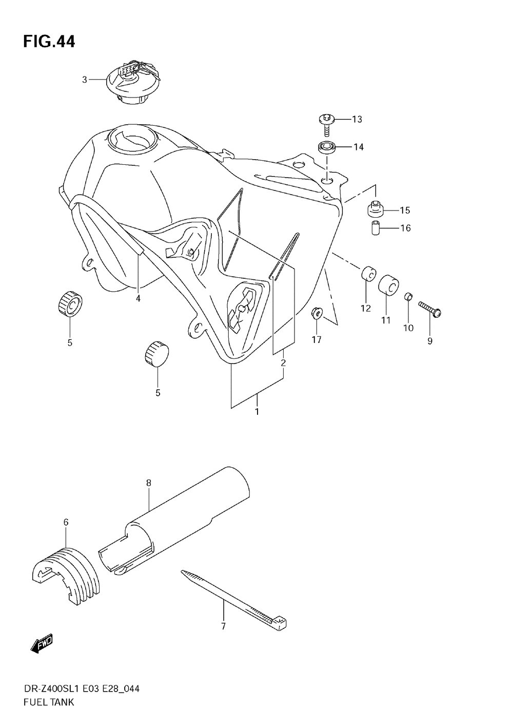 Fuel tank (dr-z400sl1 e33)