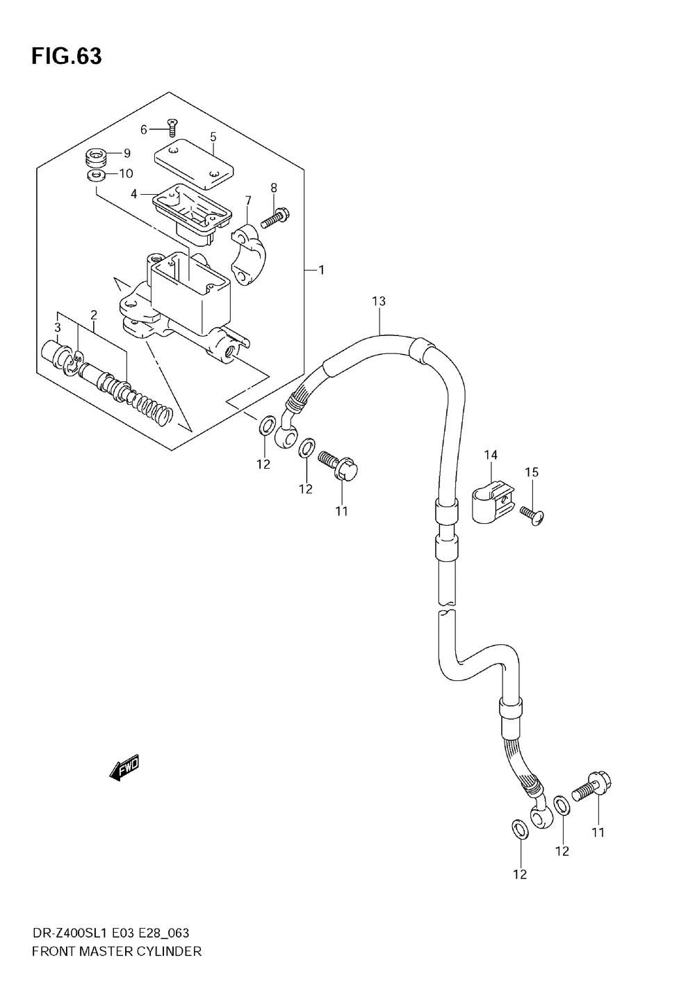 Front master cylinder