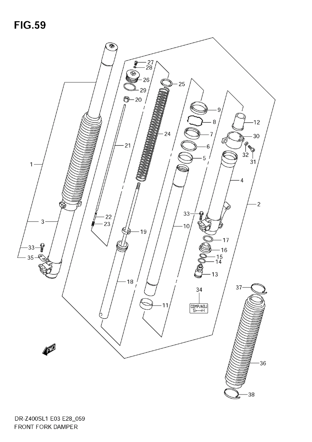 Front fork damper