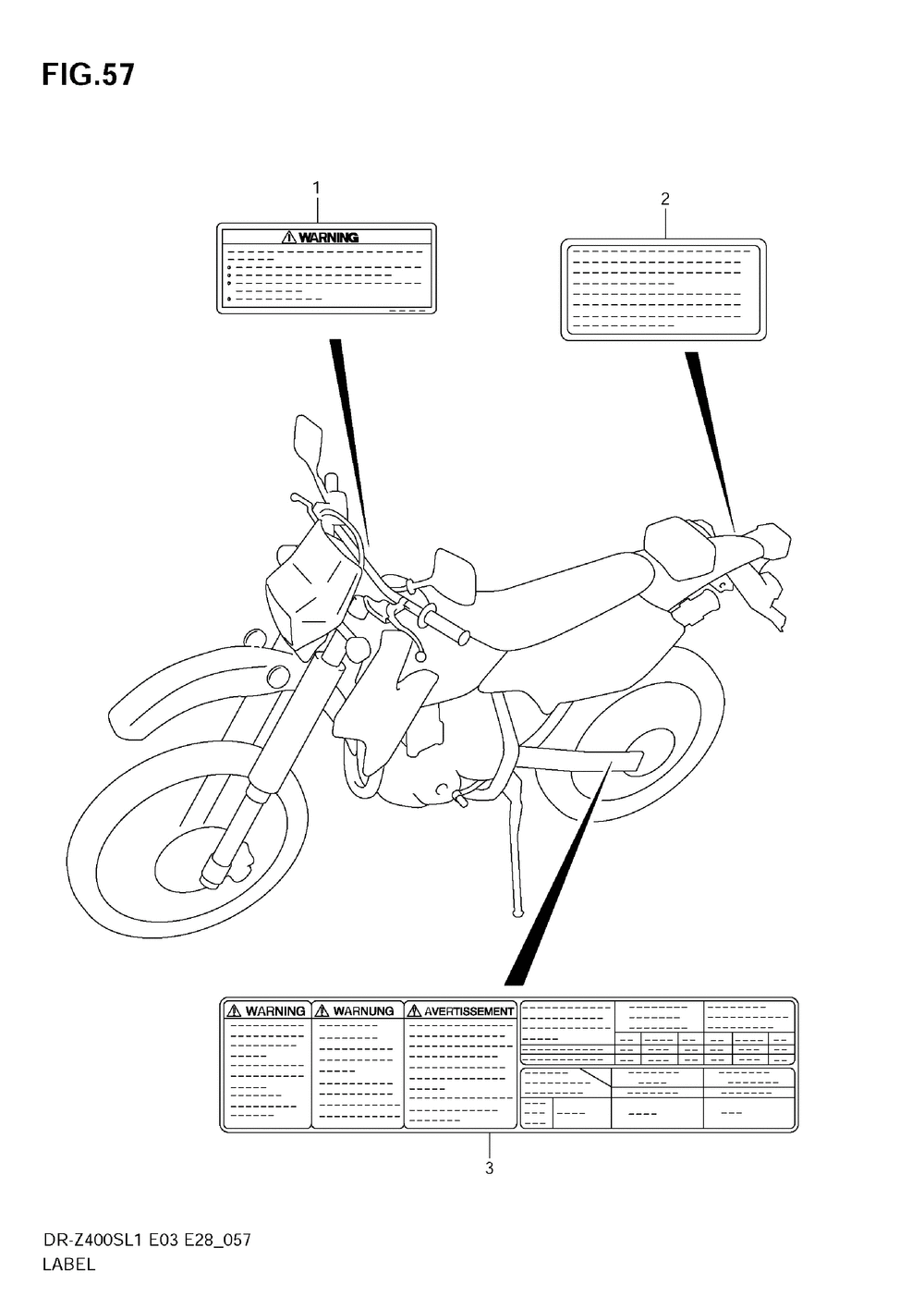 Label (dr-z400sl1 e33)