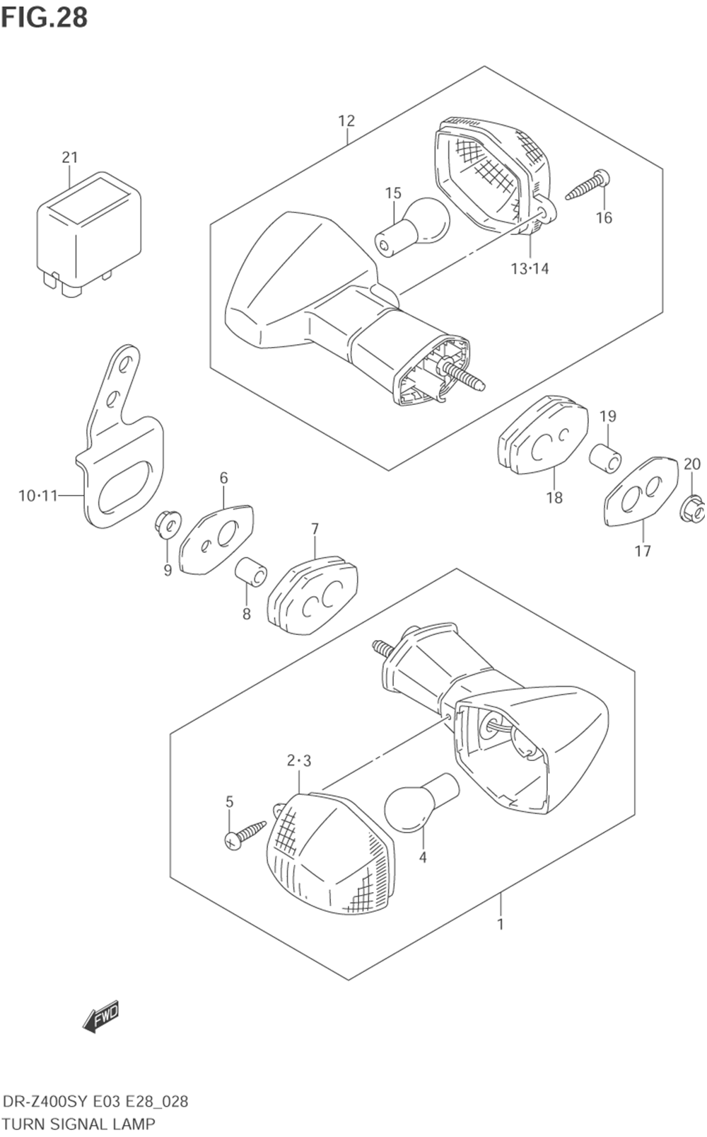 Turn signal lamp (model y_k1)