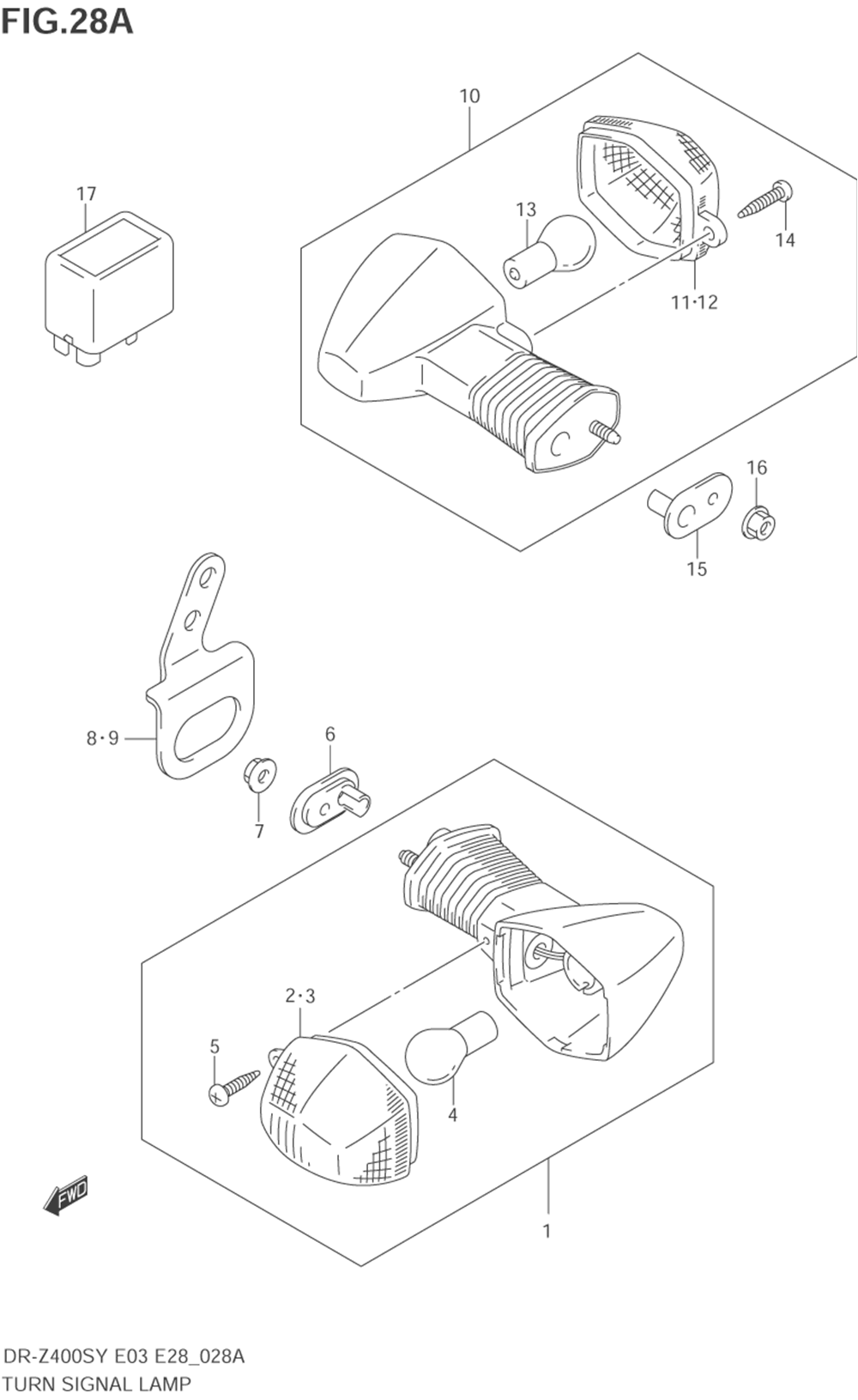 Turn signal lamp (model k2_k3_k4)