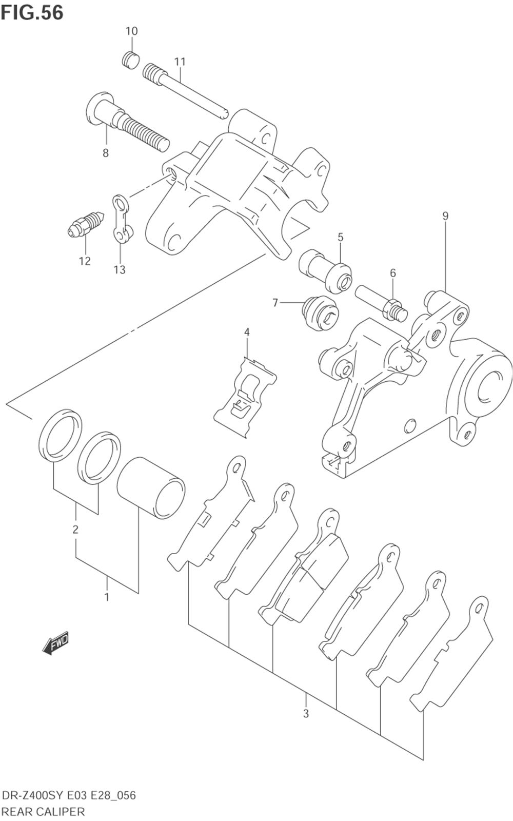 Rear caliper