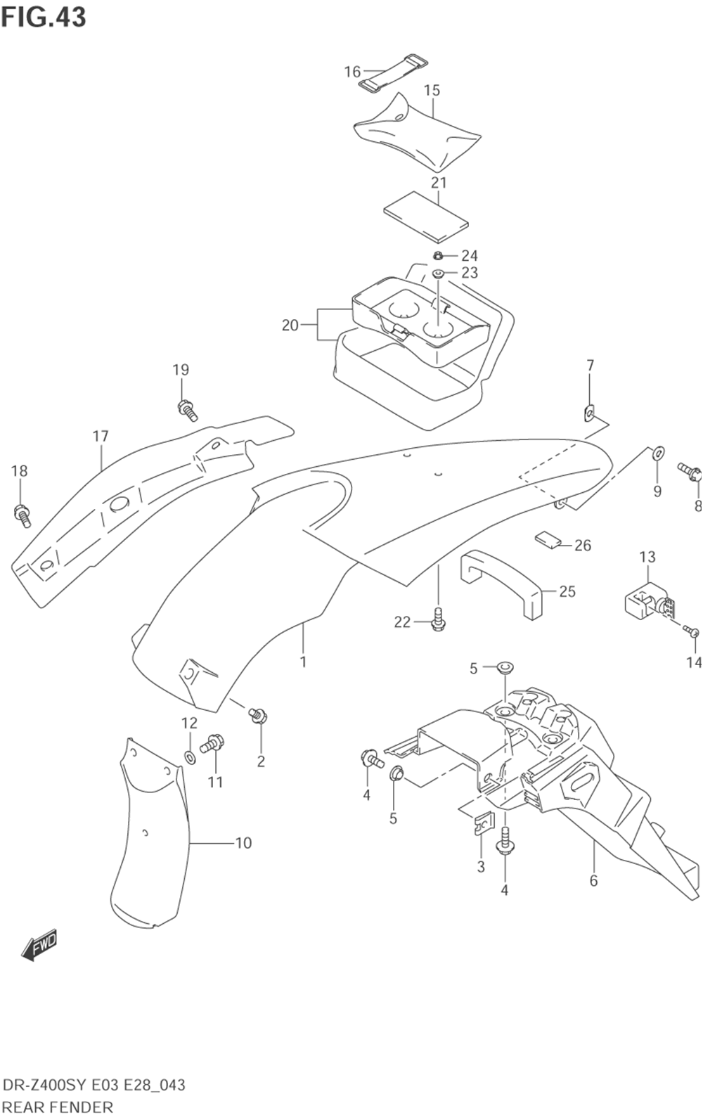 Rear fender (model y_k1)