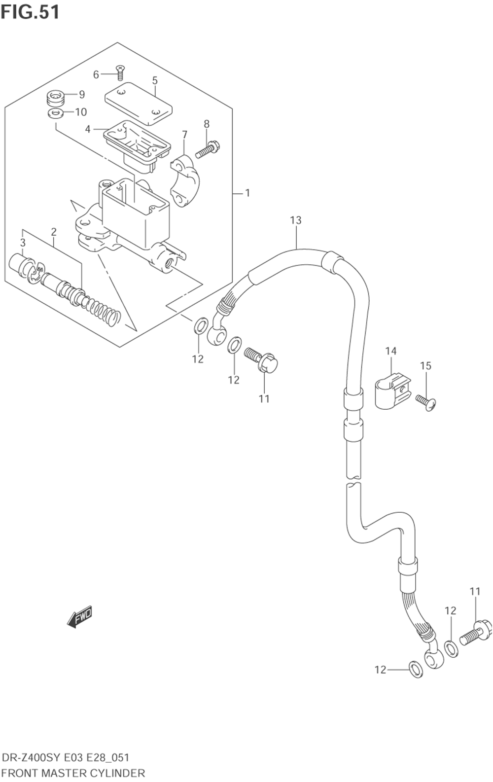 Front master cylinder