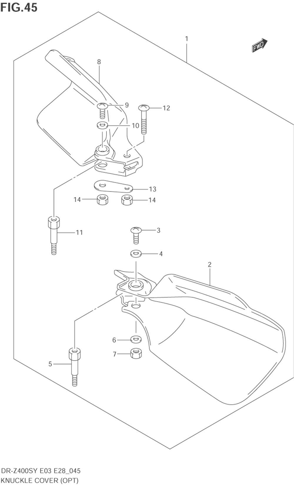 Knuckle cover (model y_k1_k2 opt)