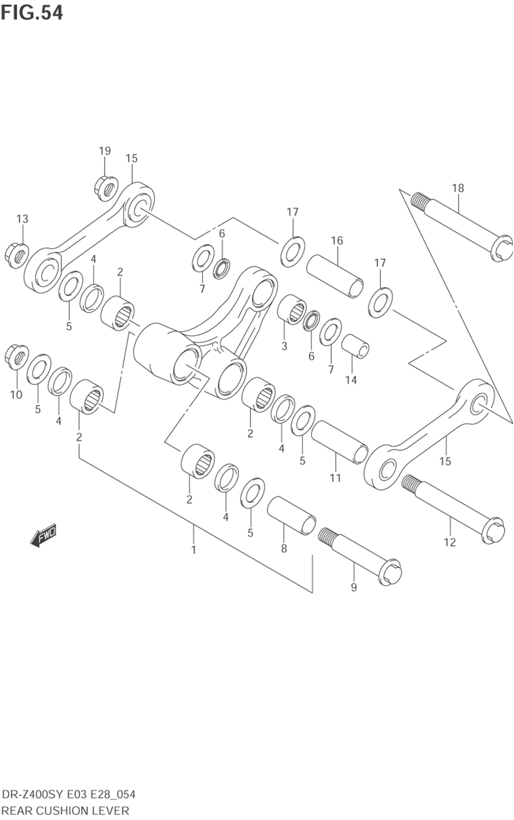 Rear cushion lever