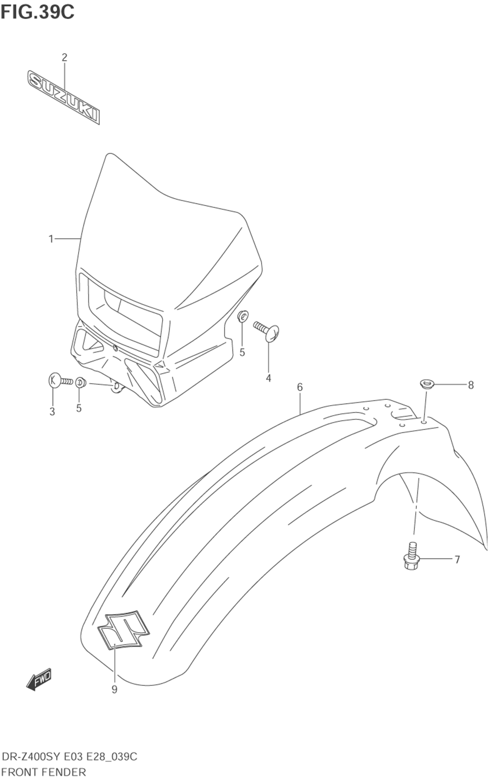 Front fender (model k3_k4)