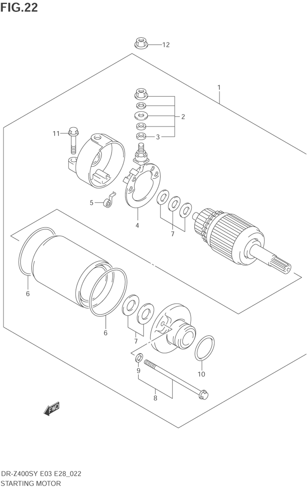 Starting motor