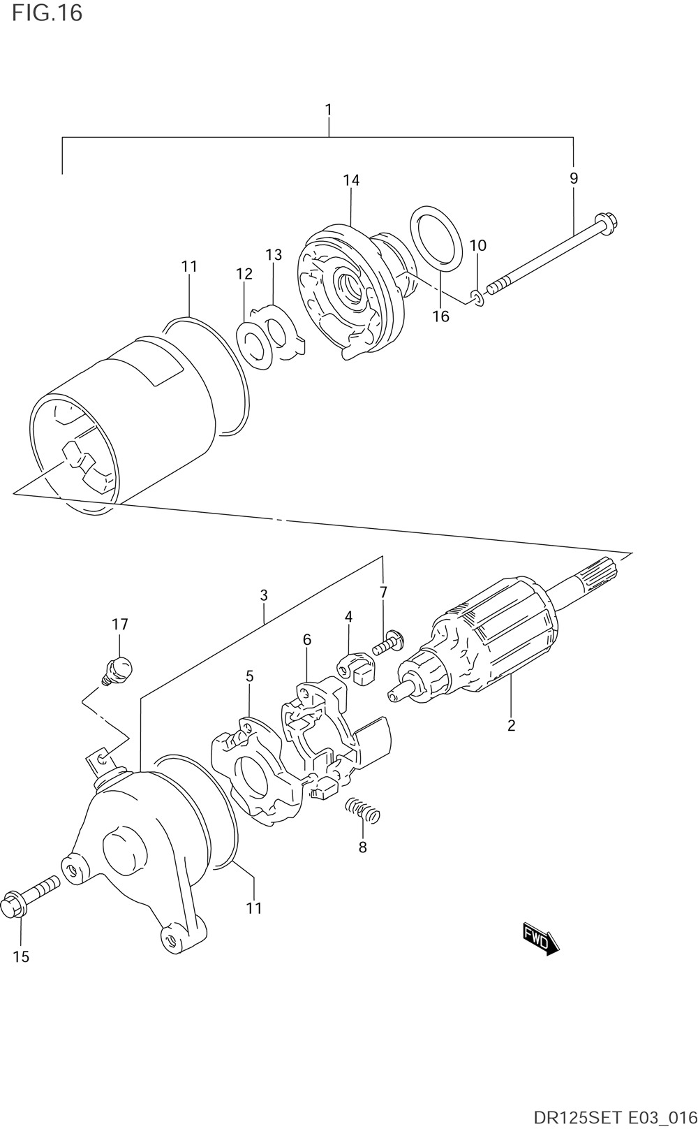 Starting motor