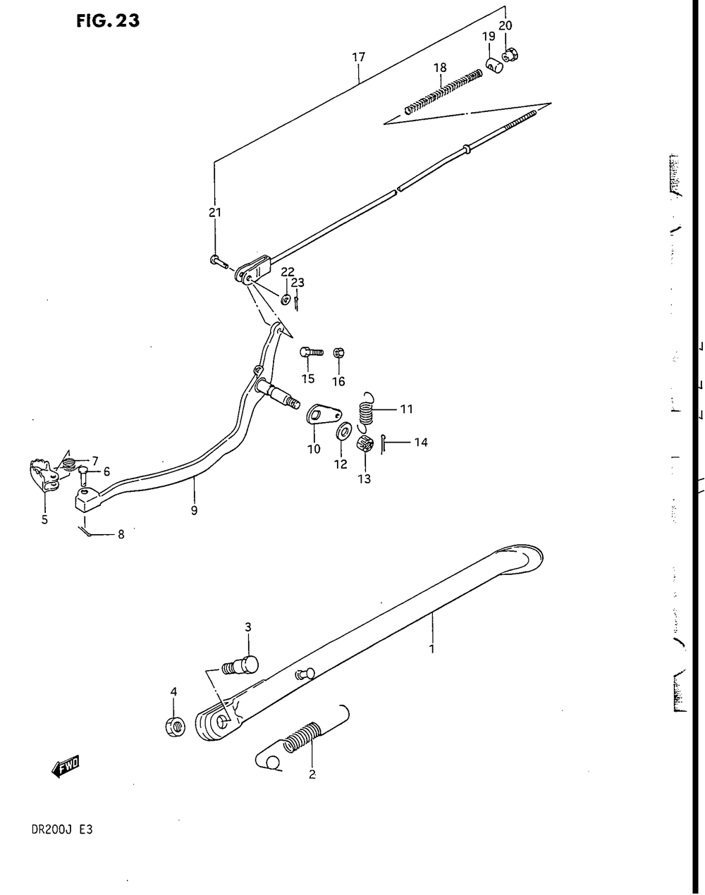 Stand - rear brake