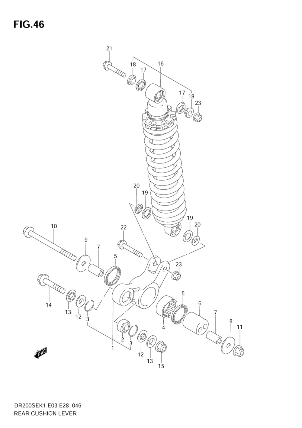 Rear cushion lever (model k1_k2_k3)