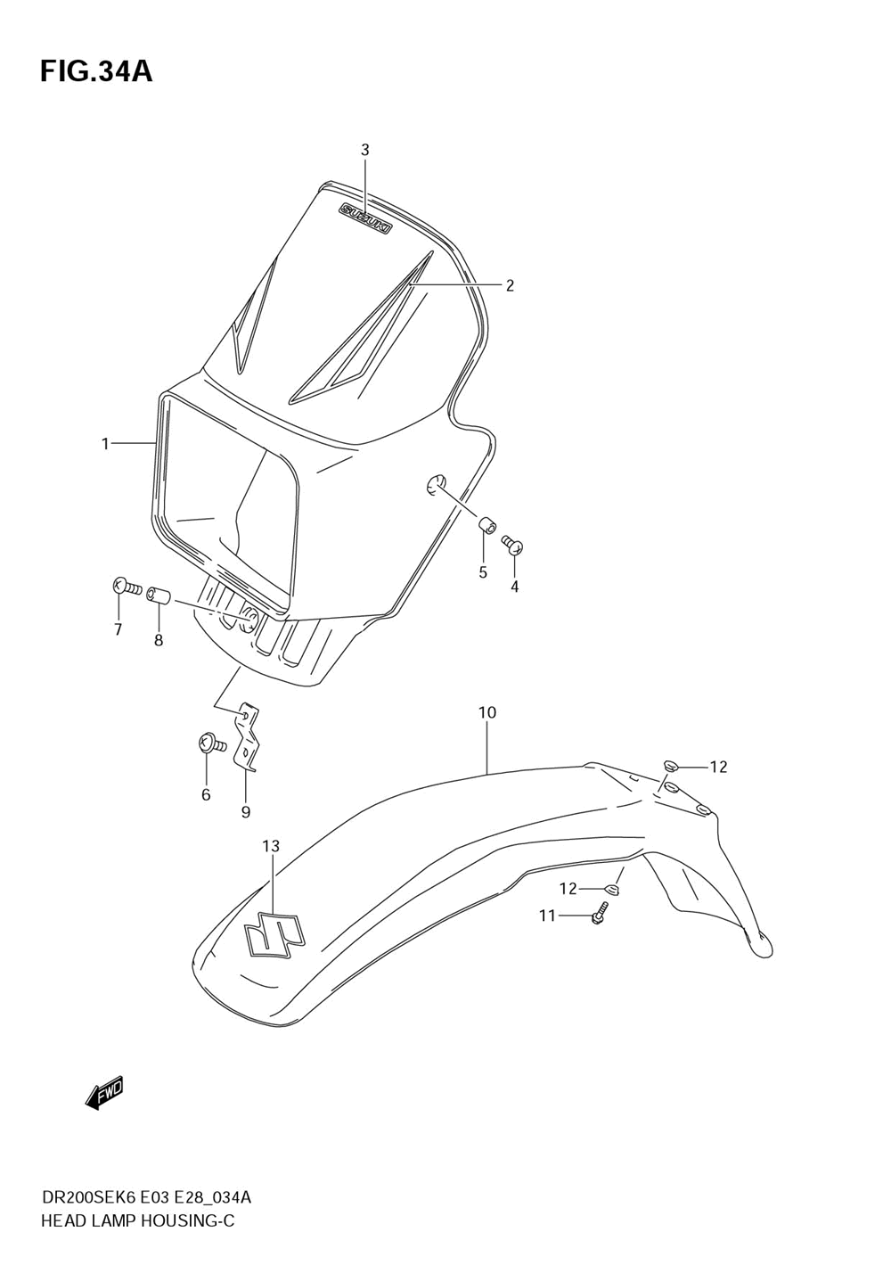 Headlamp cover (model k8)