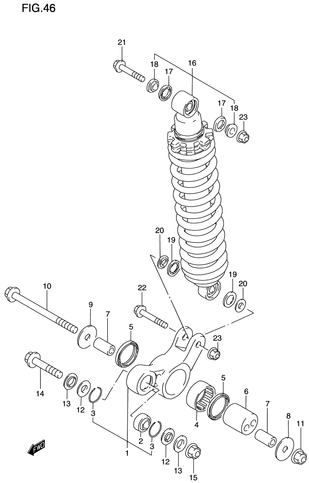 Rear cushion lever