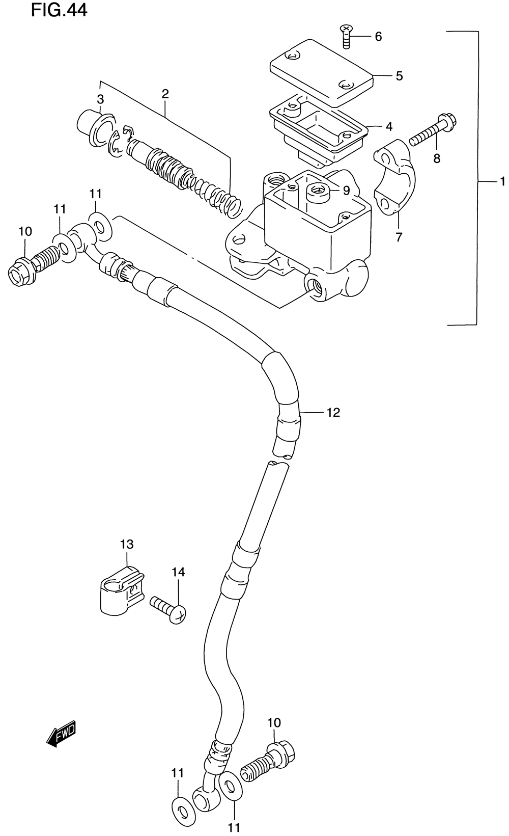 Front master cylinder