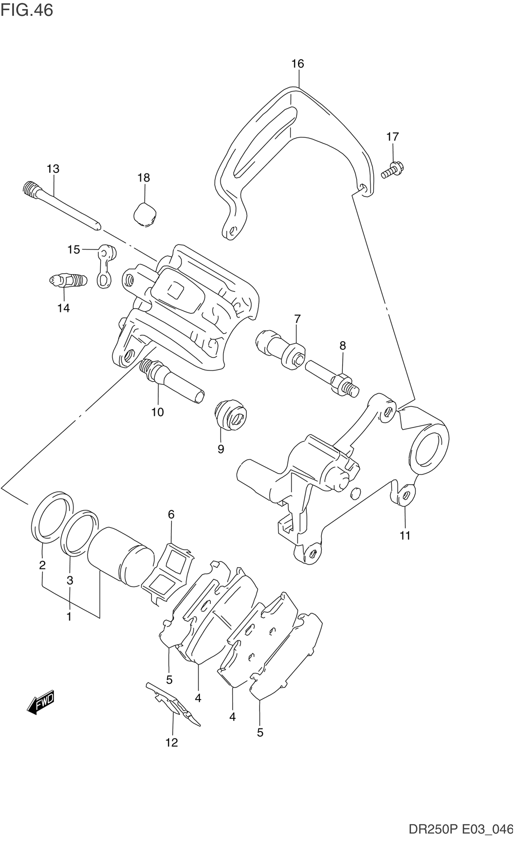 Rear caliper (model l_m)