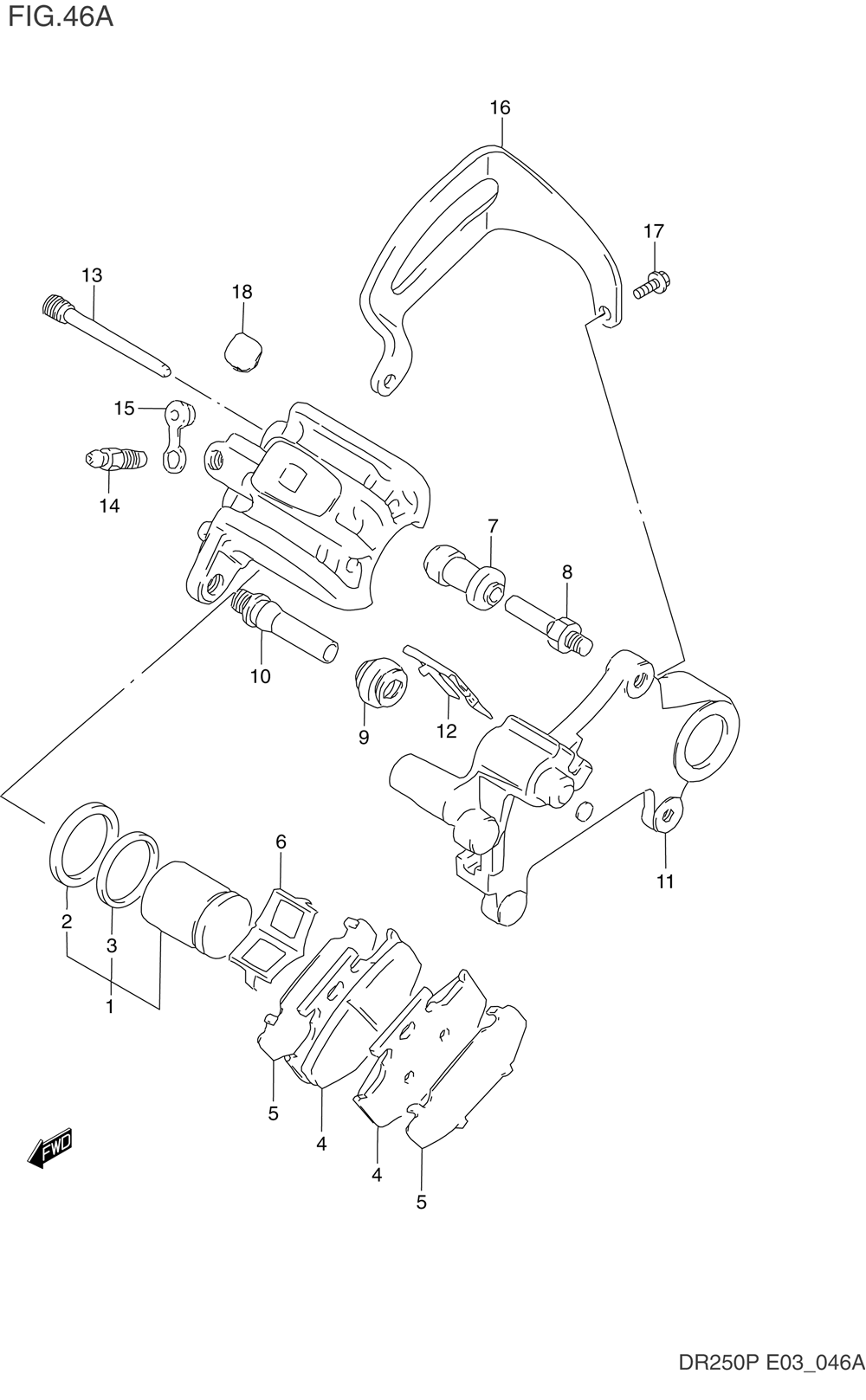 Rear caliper (model n_p)