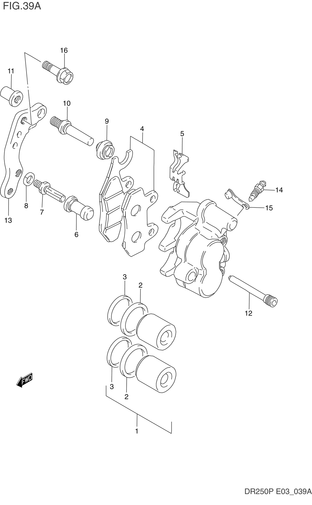 Front caliper (model n_p)