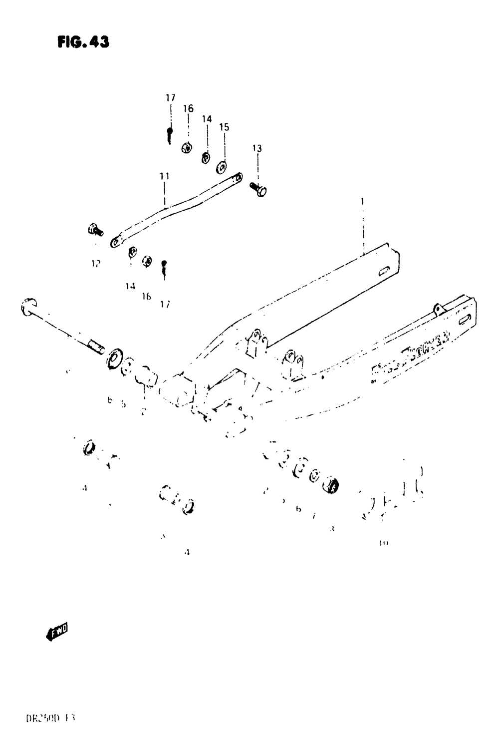 Rear swinging arm (model d)