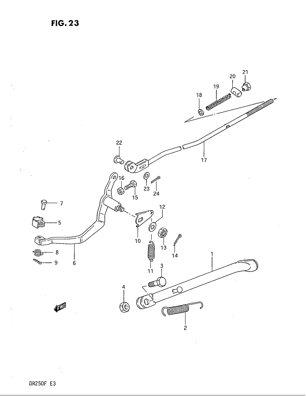 Stand - rear brake