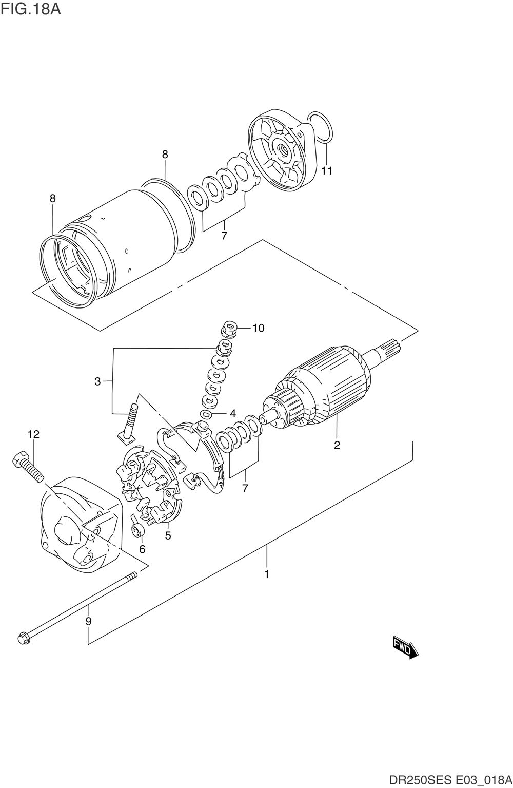 Starting motor (model p_r_s)