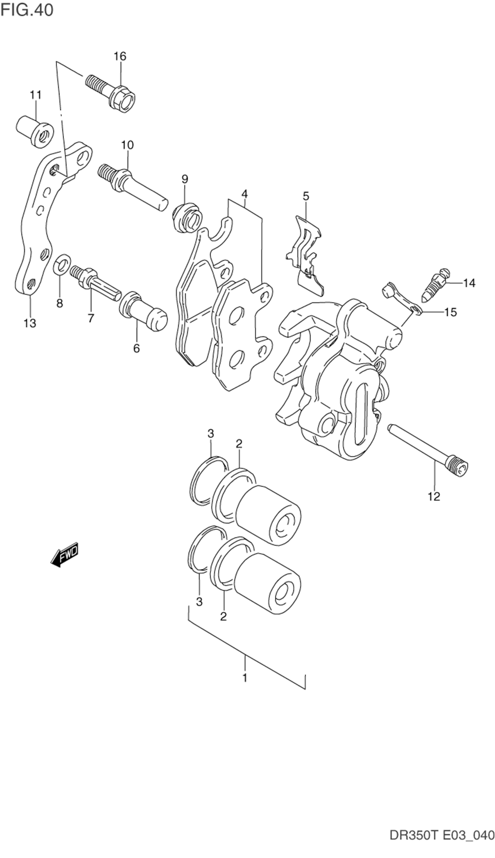 Front caliper (model l_m)