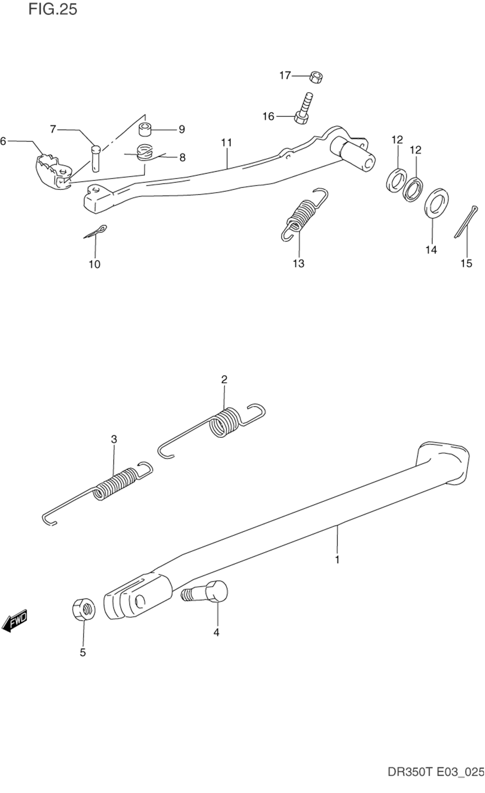 Stand - rear brake