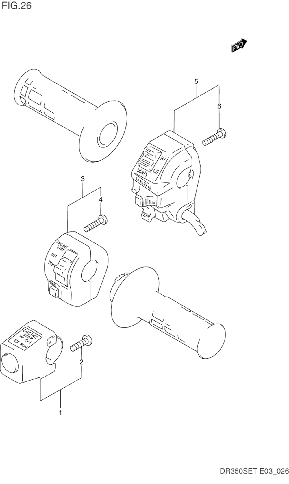 Handle switch (model l_m_n_p_r_s)