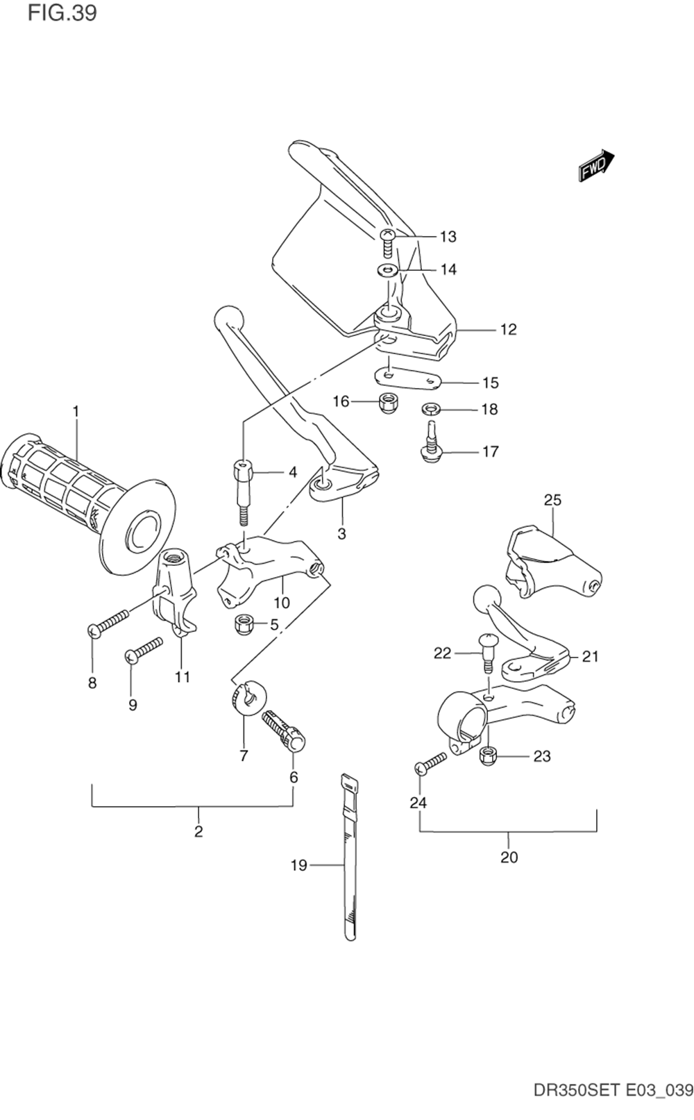 Left handle lever (model l_m_n_p)