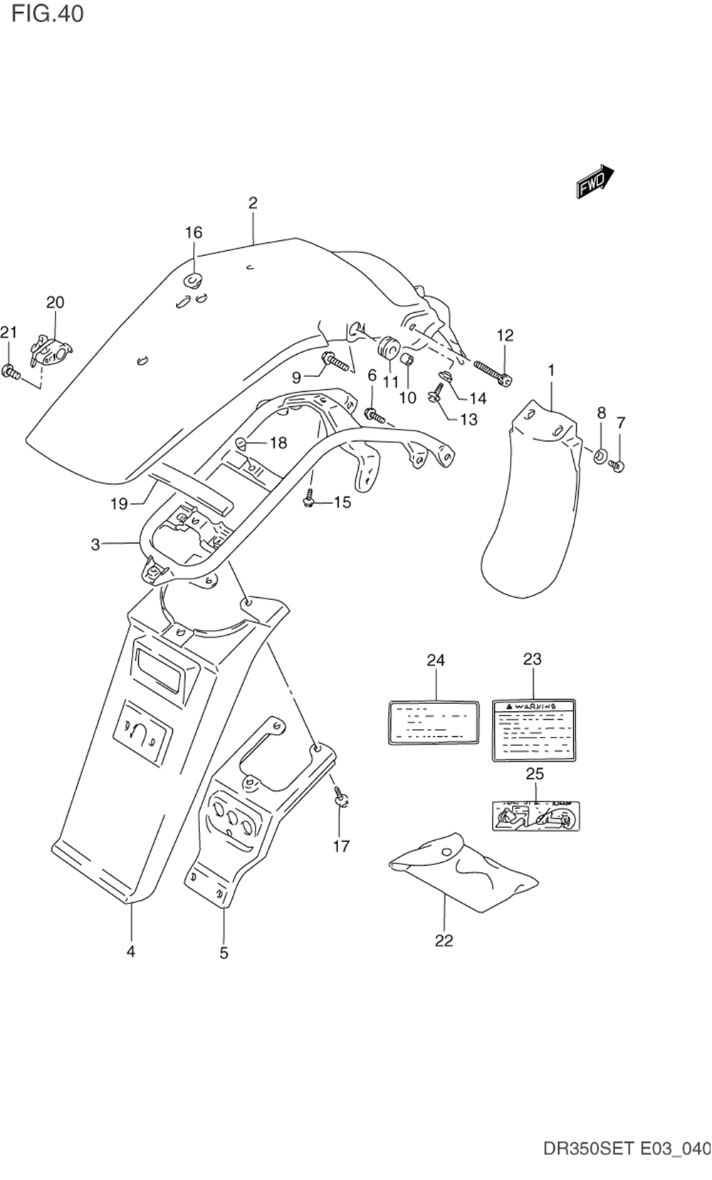 Rear fender (model l_m_n_p)